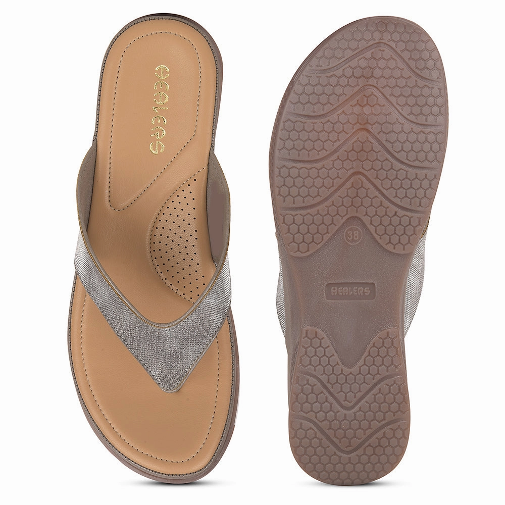 Healers Grey Casual Slipper For Women S424-04 By Liberty