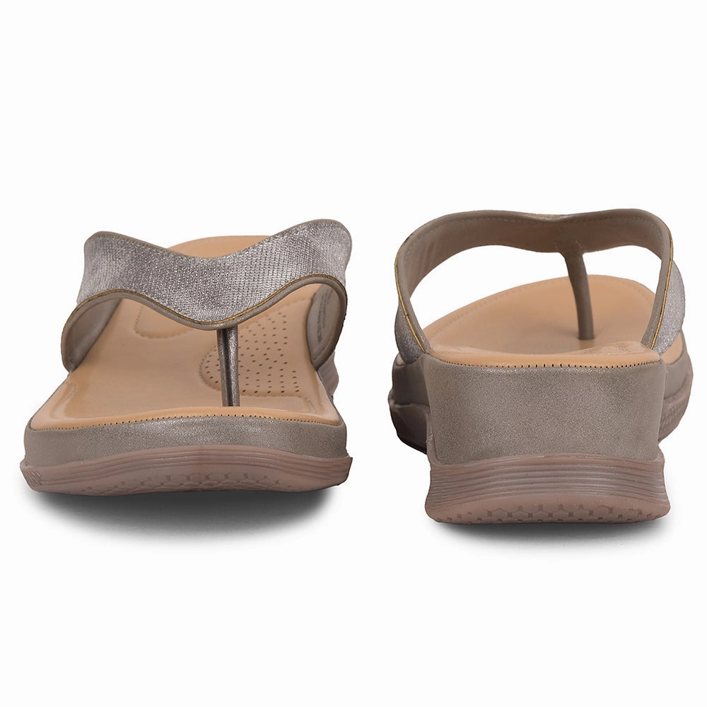 Healers Grey Casual Slipper For Women S424-04 By Liberty