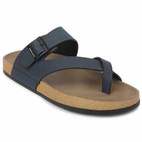 Healers Navy Blue Casual Slipper For Men AOL-6 By Liberty