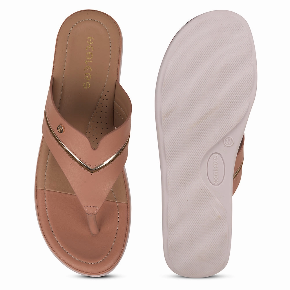 Healers Peach Casual Slipper For Women JFL-33 By Liberty