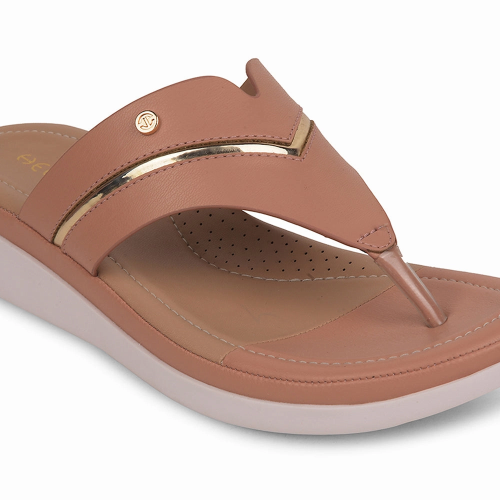 Healers Peach Casual Slipper For Women JFL-33 By Liberty