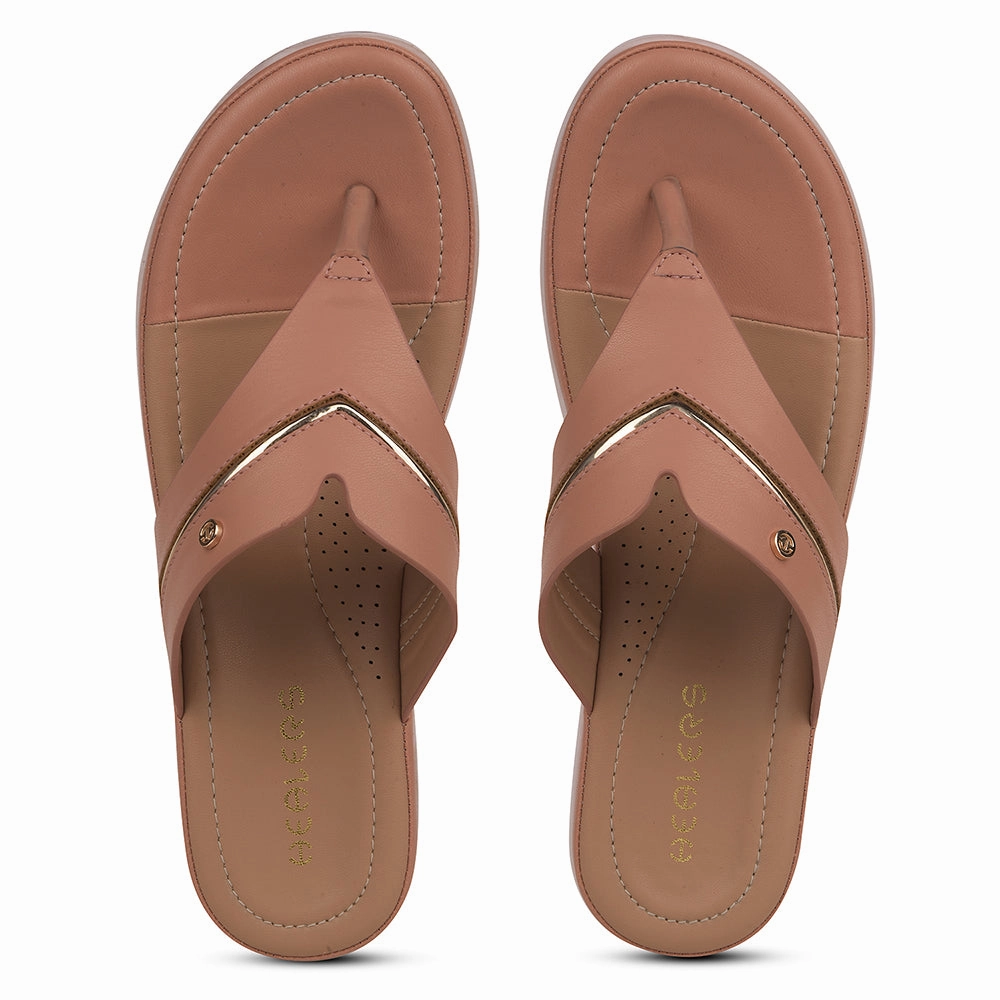 Healers Peach Casual Slipper For Women JFL-33 By Liberty