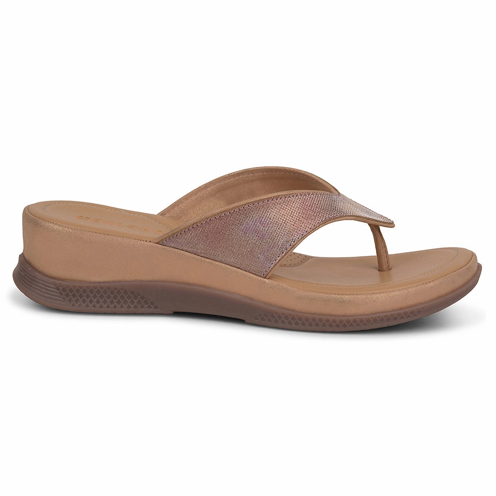 Healers Peach Casual Slipper For Women S424-04 By Liberty