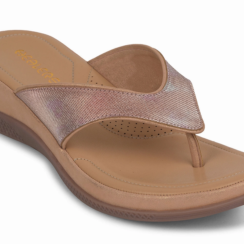 Healers Peach Casual Slipper For Women S424-04 By Liberty