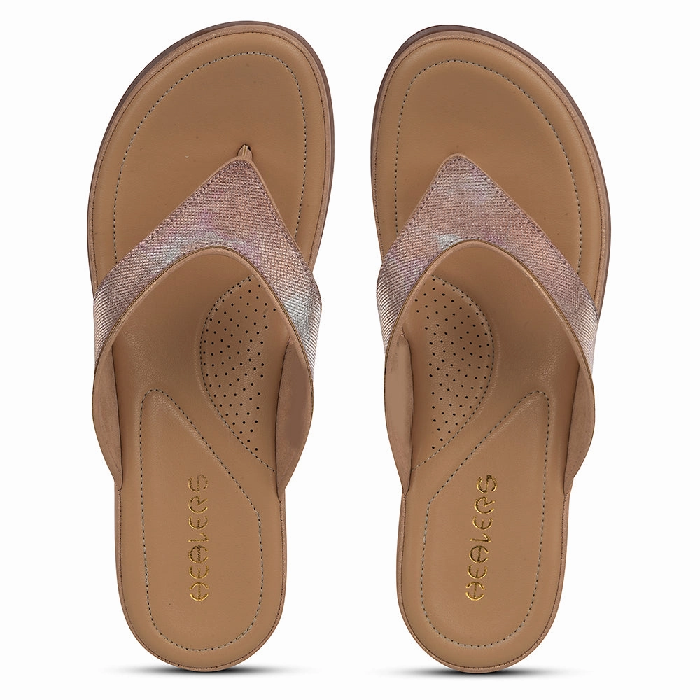 Healers Peach Casual Slipper For Women S424-04 By Liberty