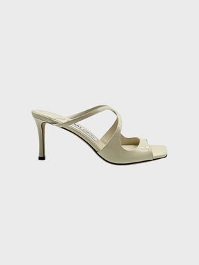 Latte Patent Leather Mules