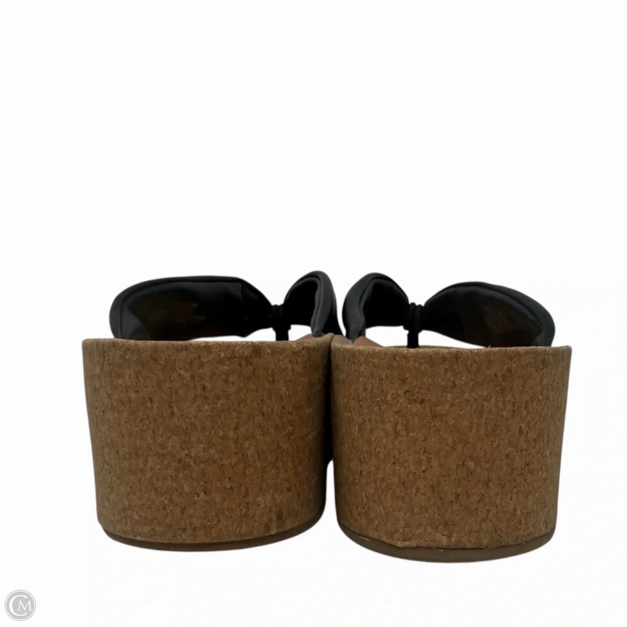 Lellina  Leather Platform Sandals By Lucky Brand In Black, Size: 7.5