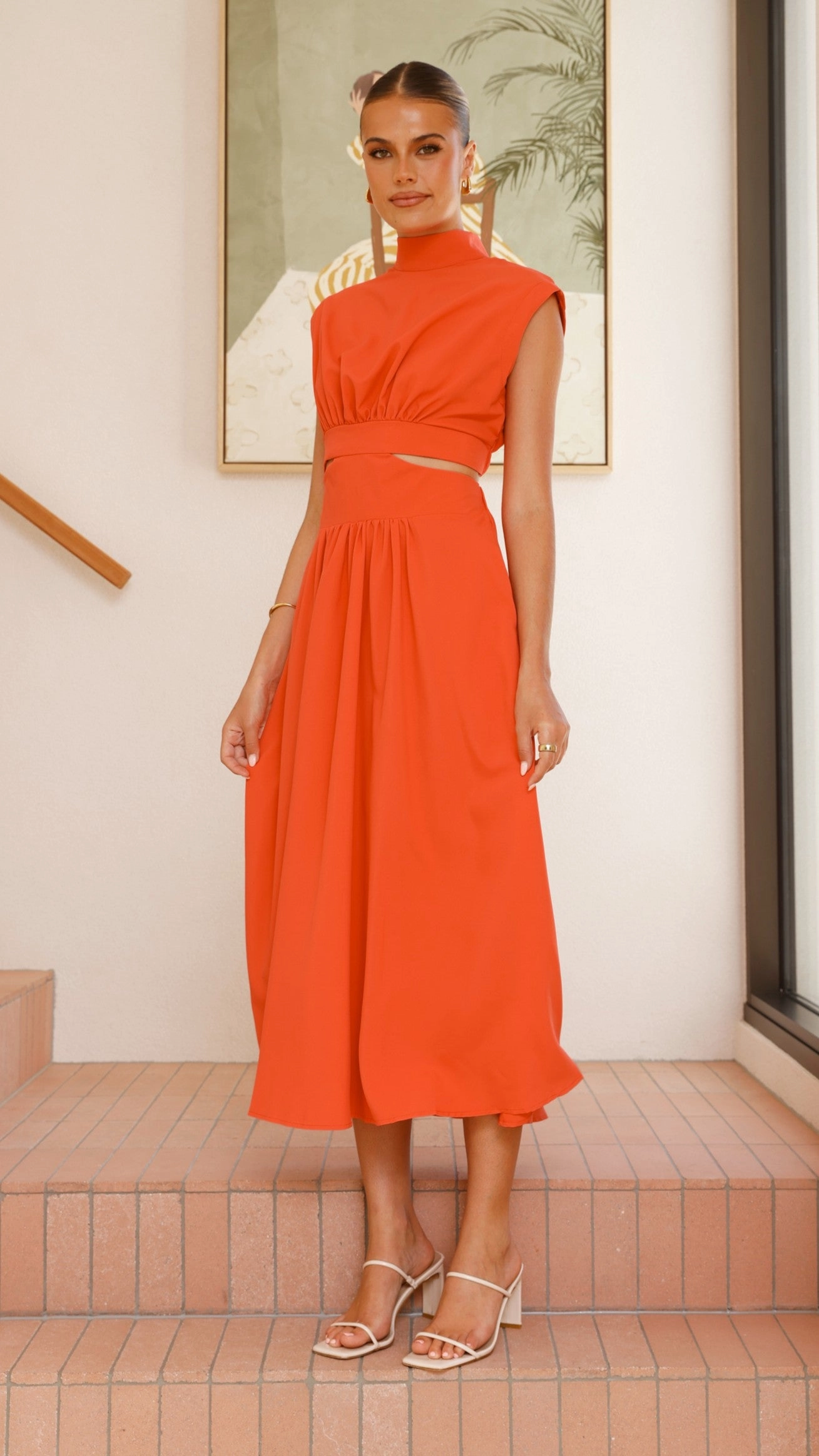 Maddison Midi Dress - Scarlet