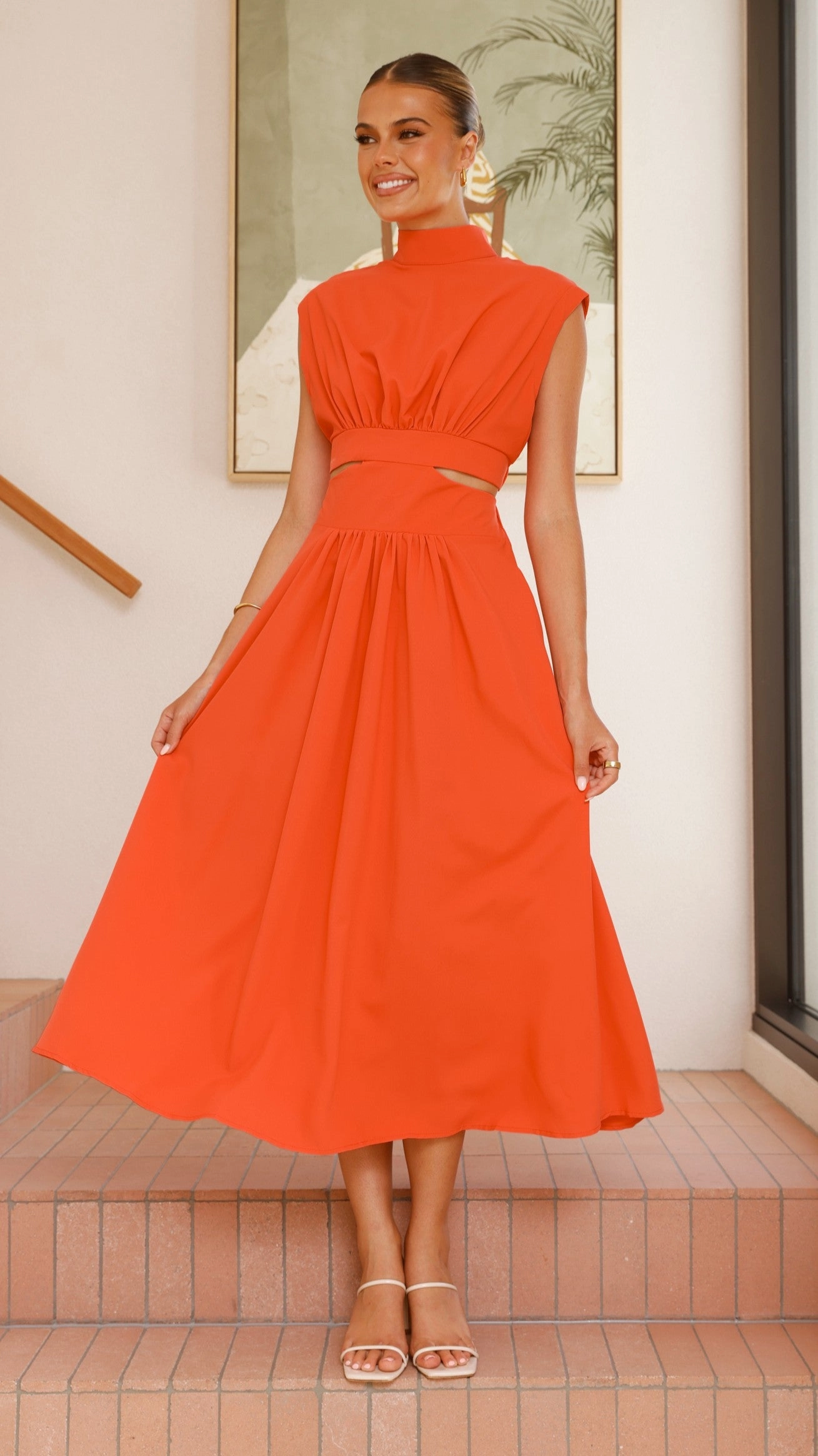 Maddison Midi Dress - Scarlet
