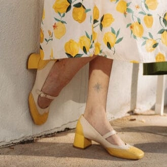 Mary Antoinette - Yellow & White Pastel