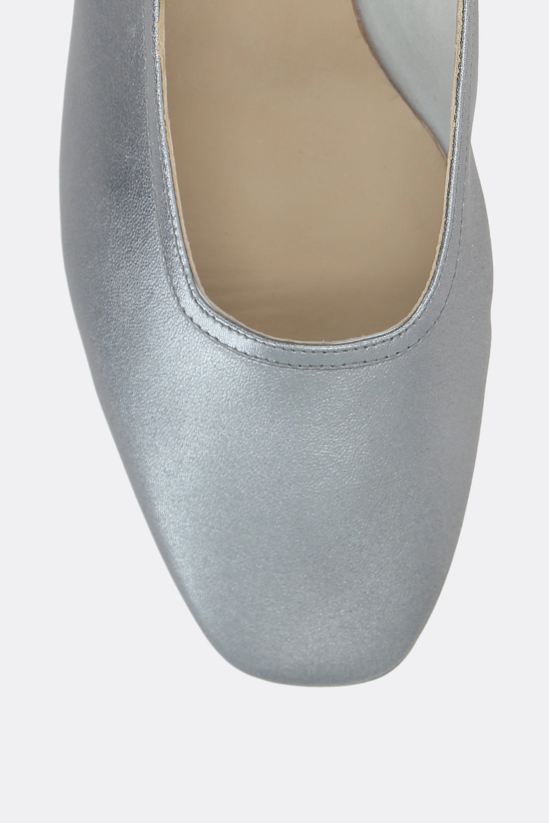 mary-jane ballerinas in metallic nappa