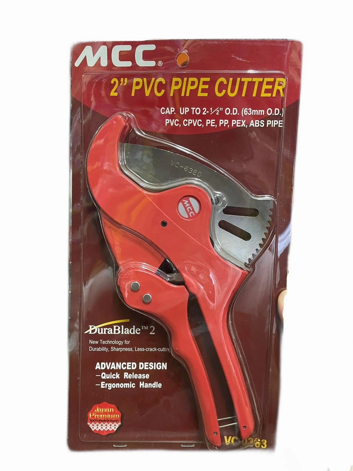 MCC 2" PVC Pipe Cutter | Model: MCC-VC-0363