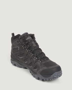 Men's Mornington Waterproof Mid Hiking Boots - Black/Black Sea