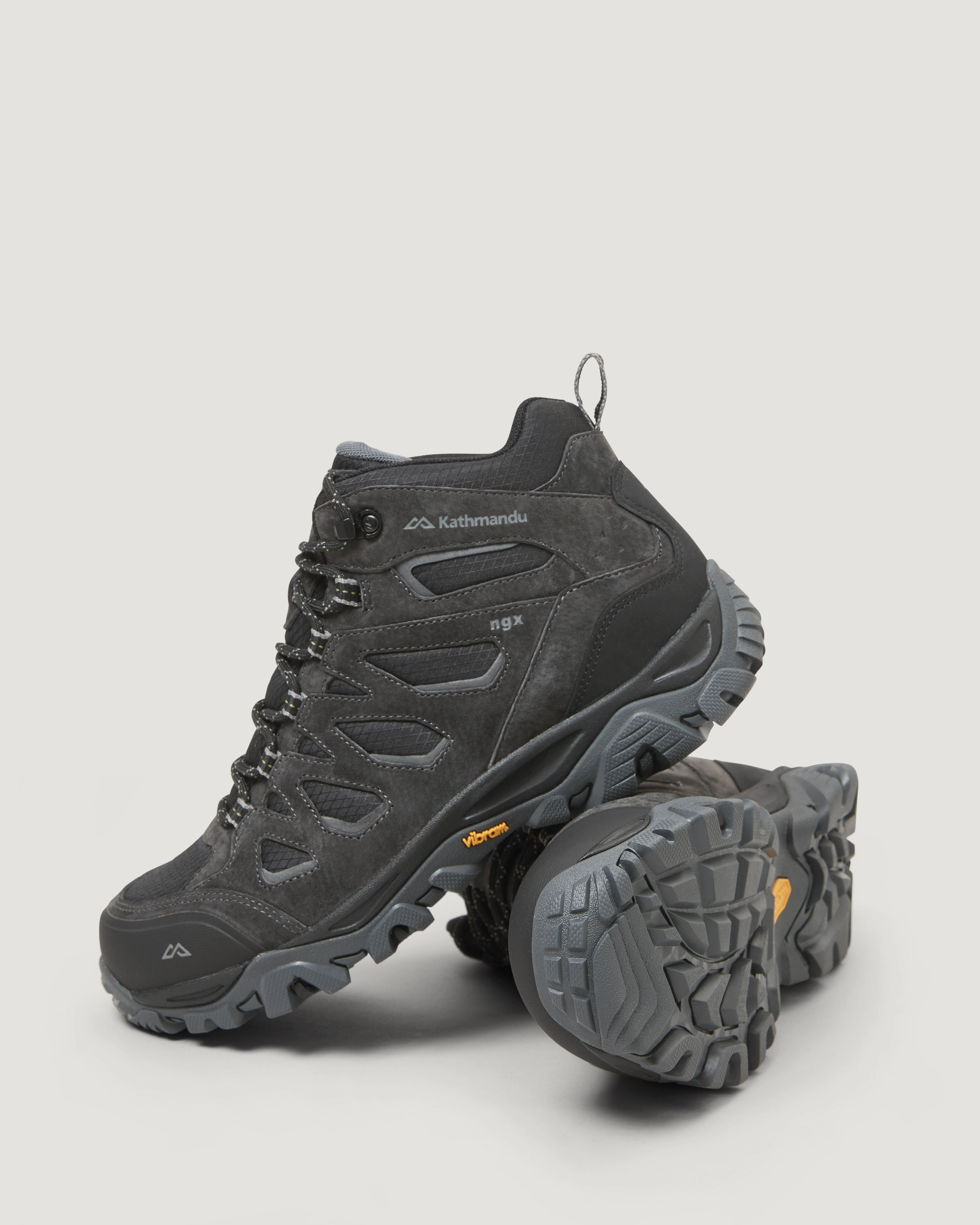 Men's Mornington Waterproof Mid Hiking Boots - Black/Black Sea