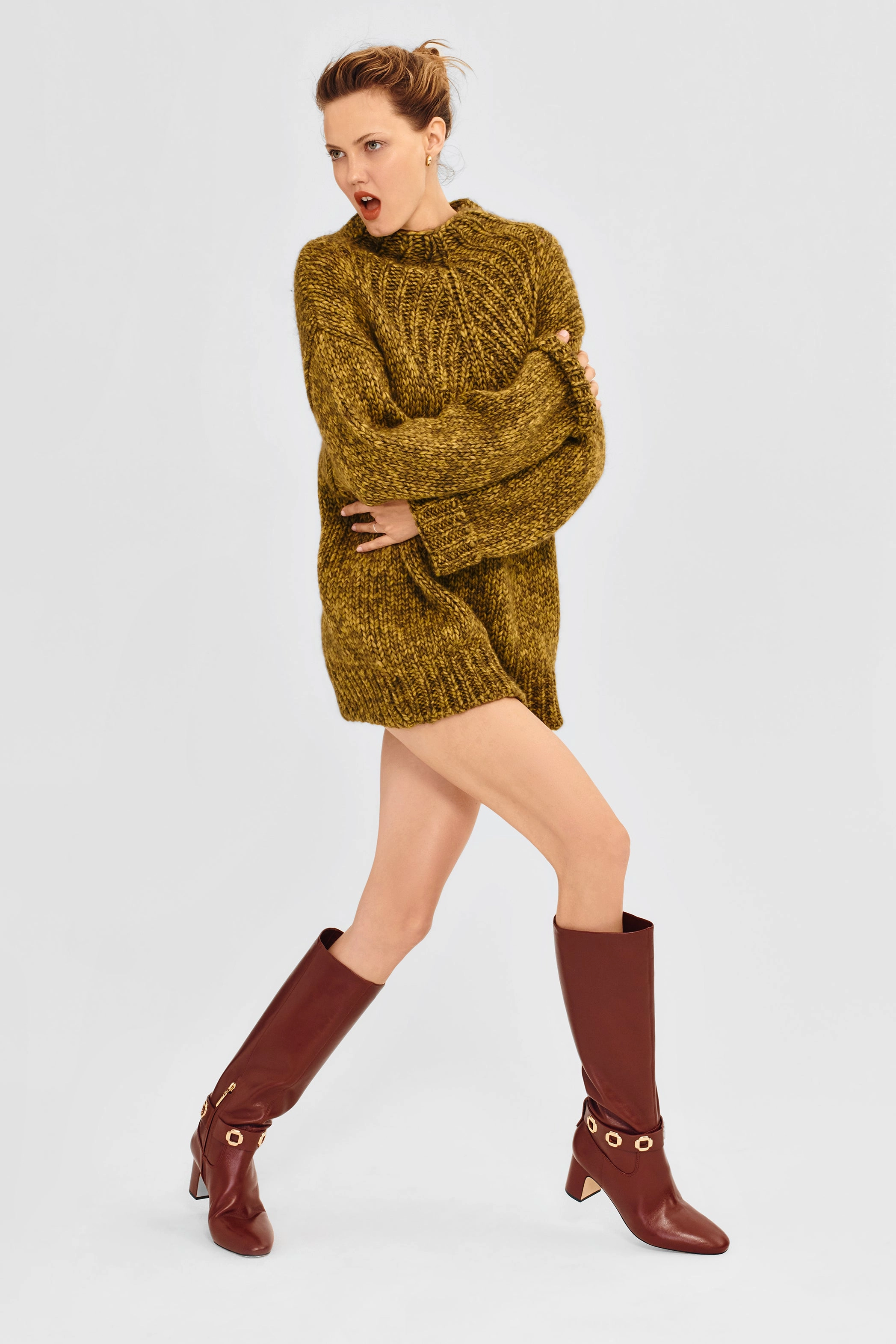 Milan Block Boot In Wine Leather