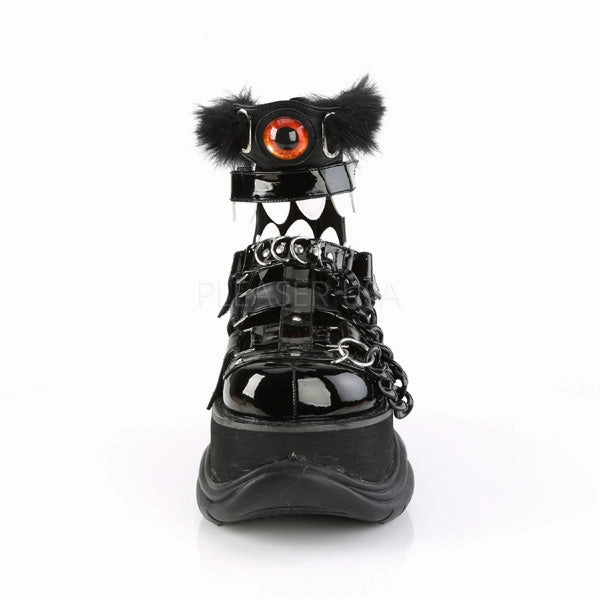 NEPTUNE-150  Black Vegan Leather- Black Patent