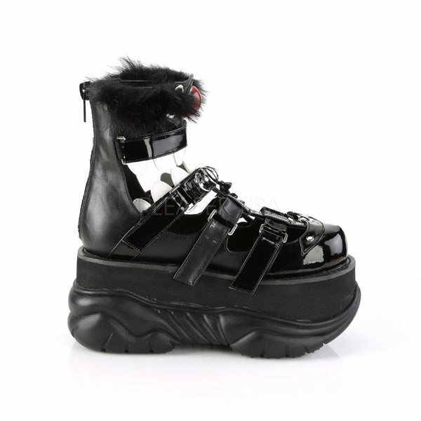 NEPTUNE-150  Black Vegan Leather- Black Patent