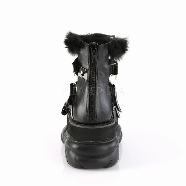 NEPTUNE-150  Black Vegan Leather- Black Patent