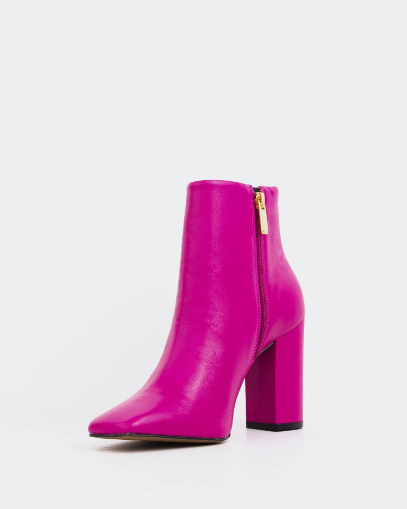 Nesrine Fuschia Leather