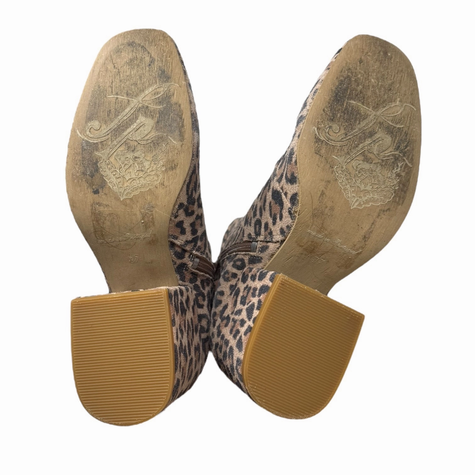 Nicola Booties By Free People In Leopard Print, Size: 6.5