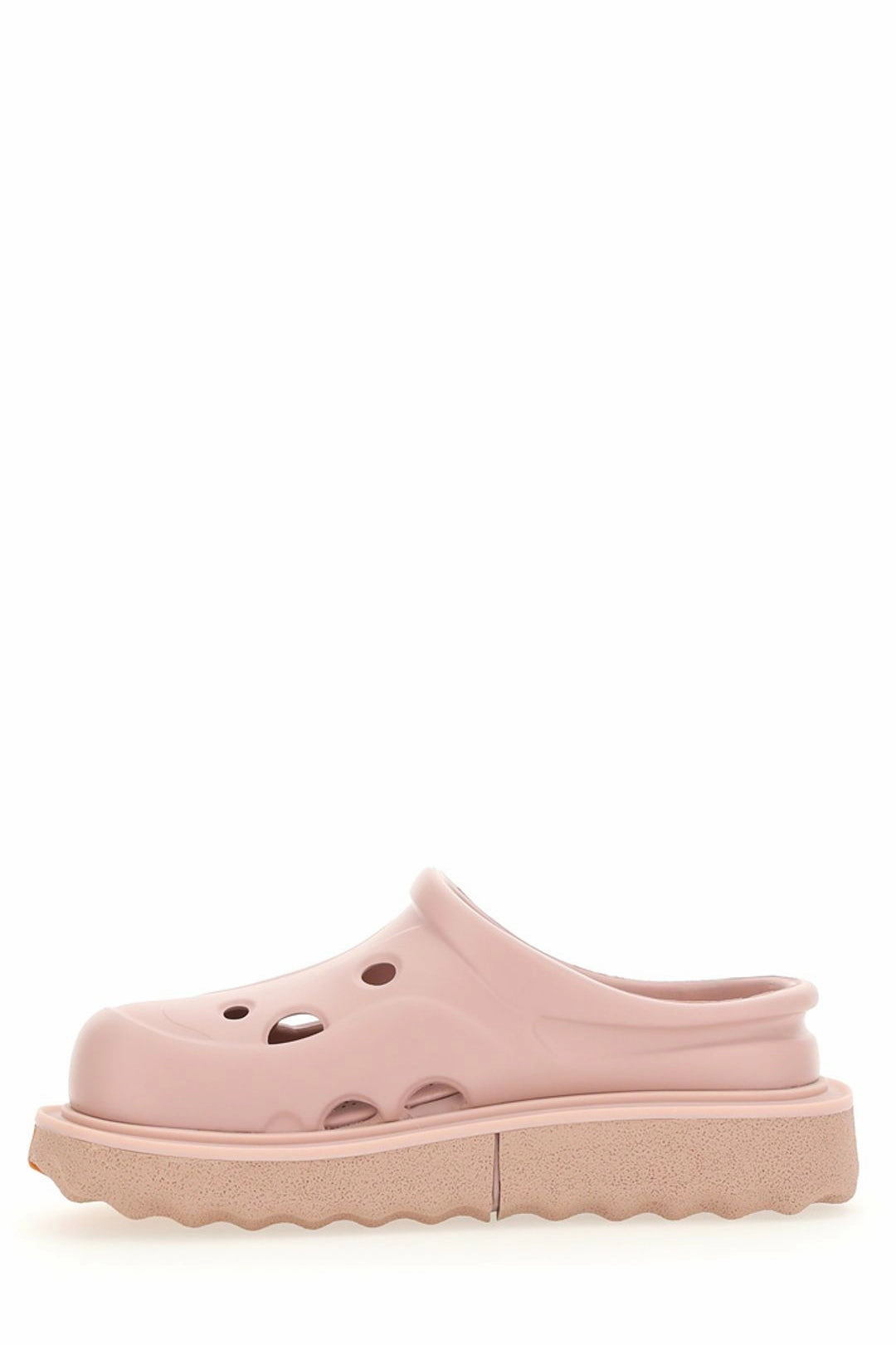 Off-White Sponge Round Toe Clogs