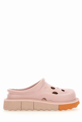 Off-White Sponge Round Toe Clogs
