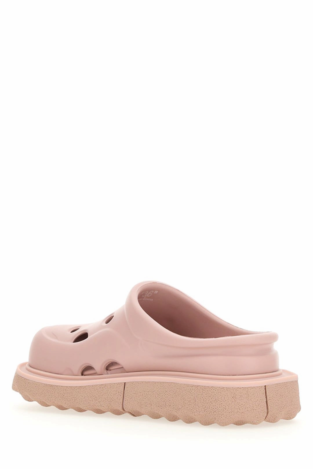 Off-White Sponge Round Toe Clogs
