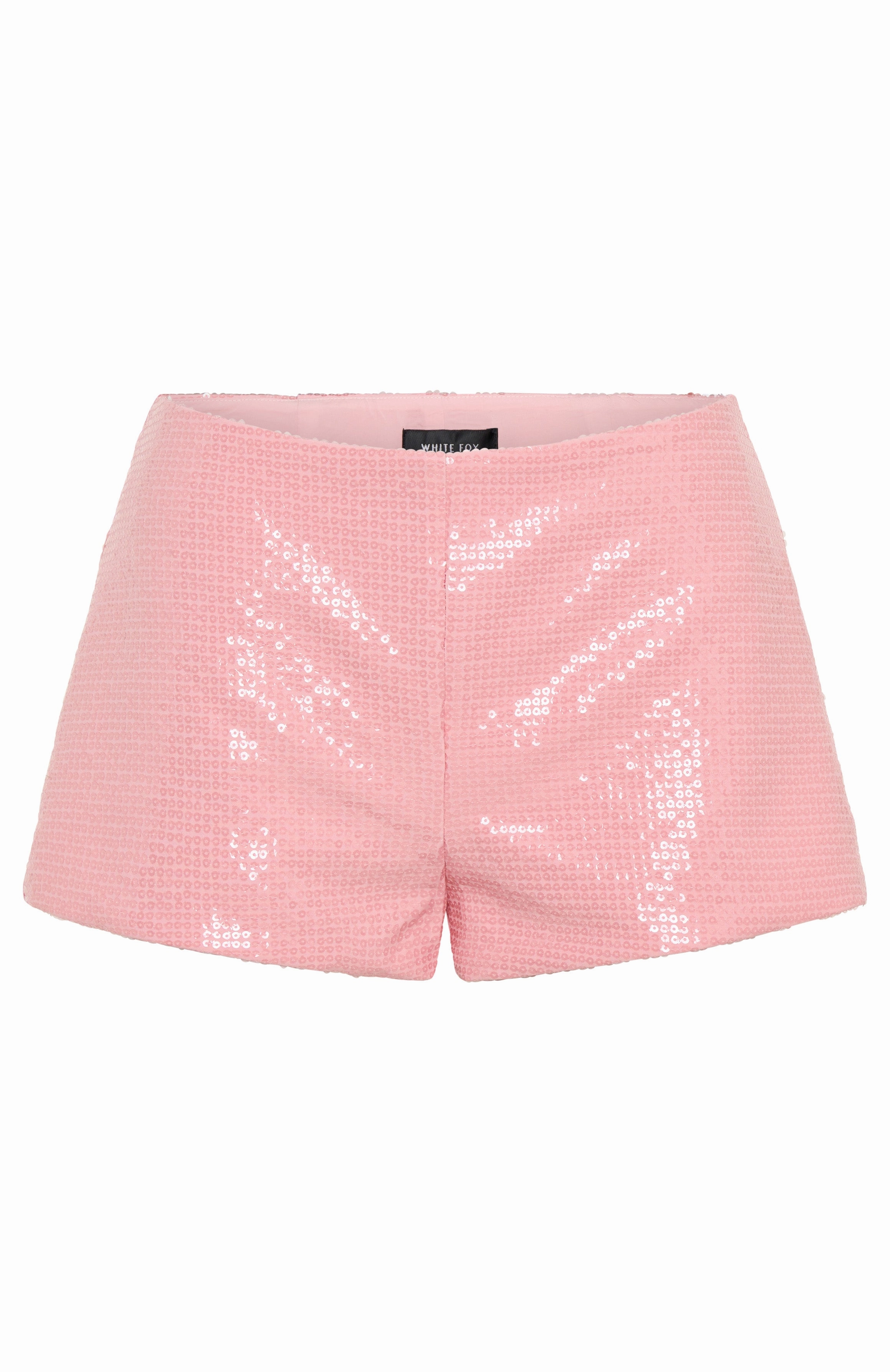 Old News Sequin Shorts Baby Pink