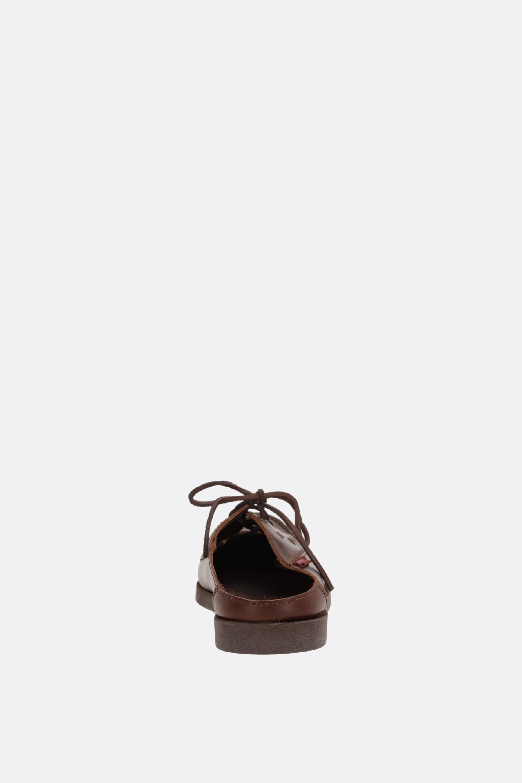 Phileo x TBS flat mules in smooth leather