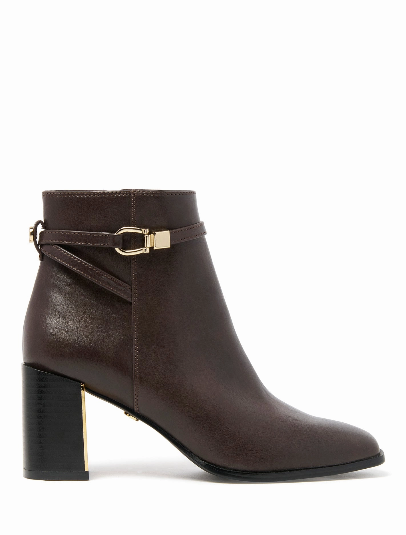 Sadie Strapping Trim Block Heel Ankle Boot
