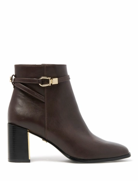 Sadie Strapping Trim Block Heel Ankle Boot