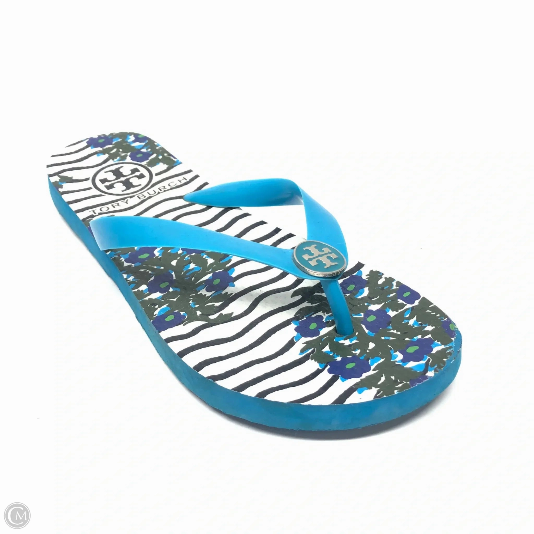 Sandals Designer By Tory Burch In Blue, Size: 7