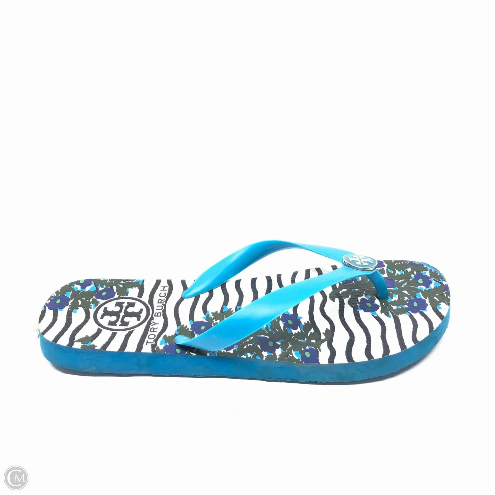 Sandals Designer By Tory Burch In Blue, Size: 7