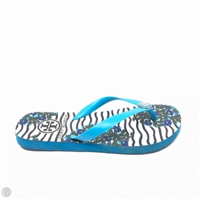 Sandals Designer By Tory Burch In Blue, Size: 7