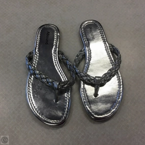 Sandals Flip Flops By Abound In Silver, Size: 7
