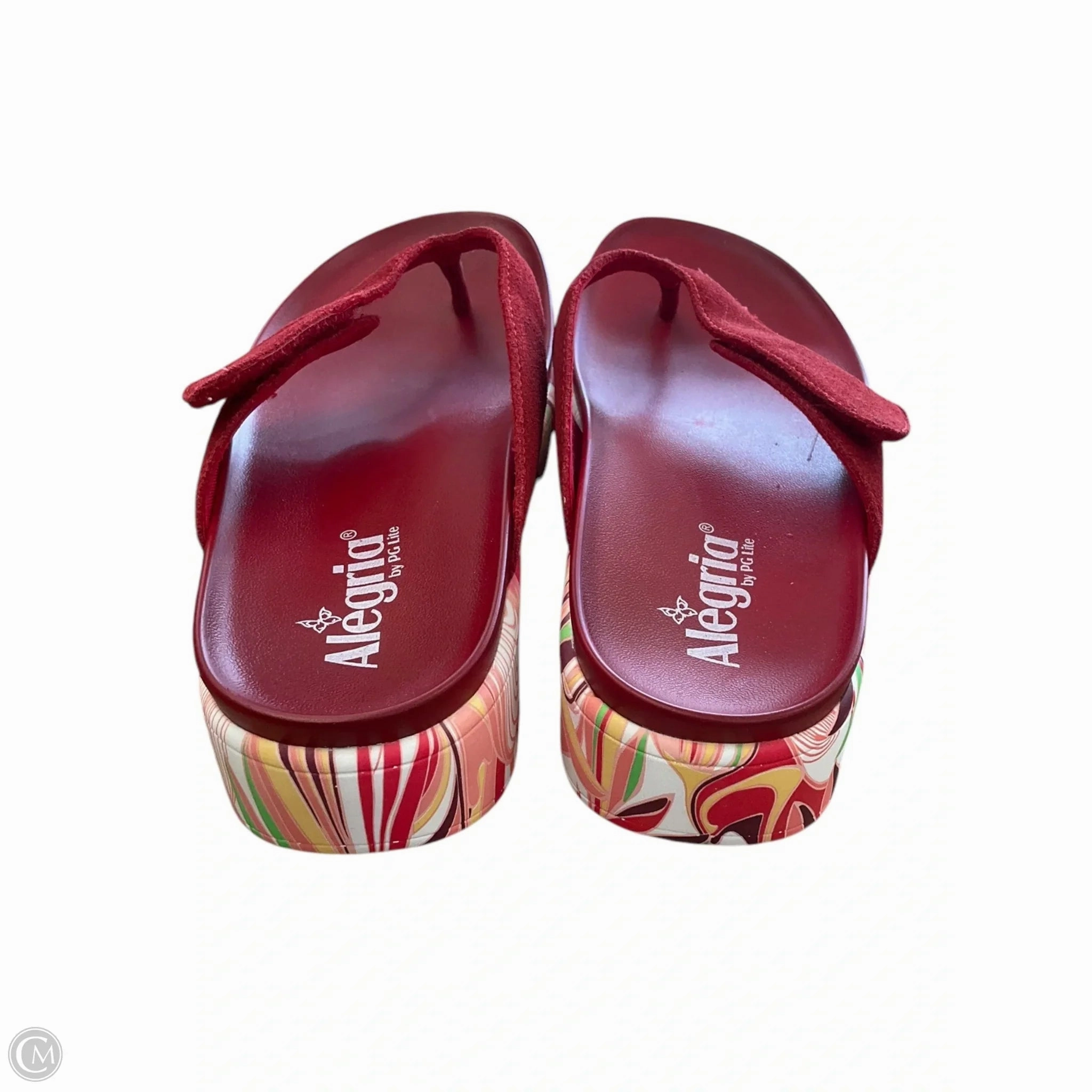 Sandals Flip Flops By Alegria In Red, Size: 9.5