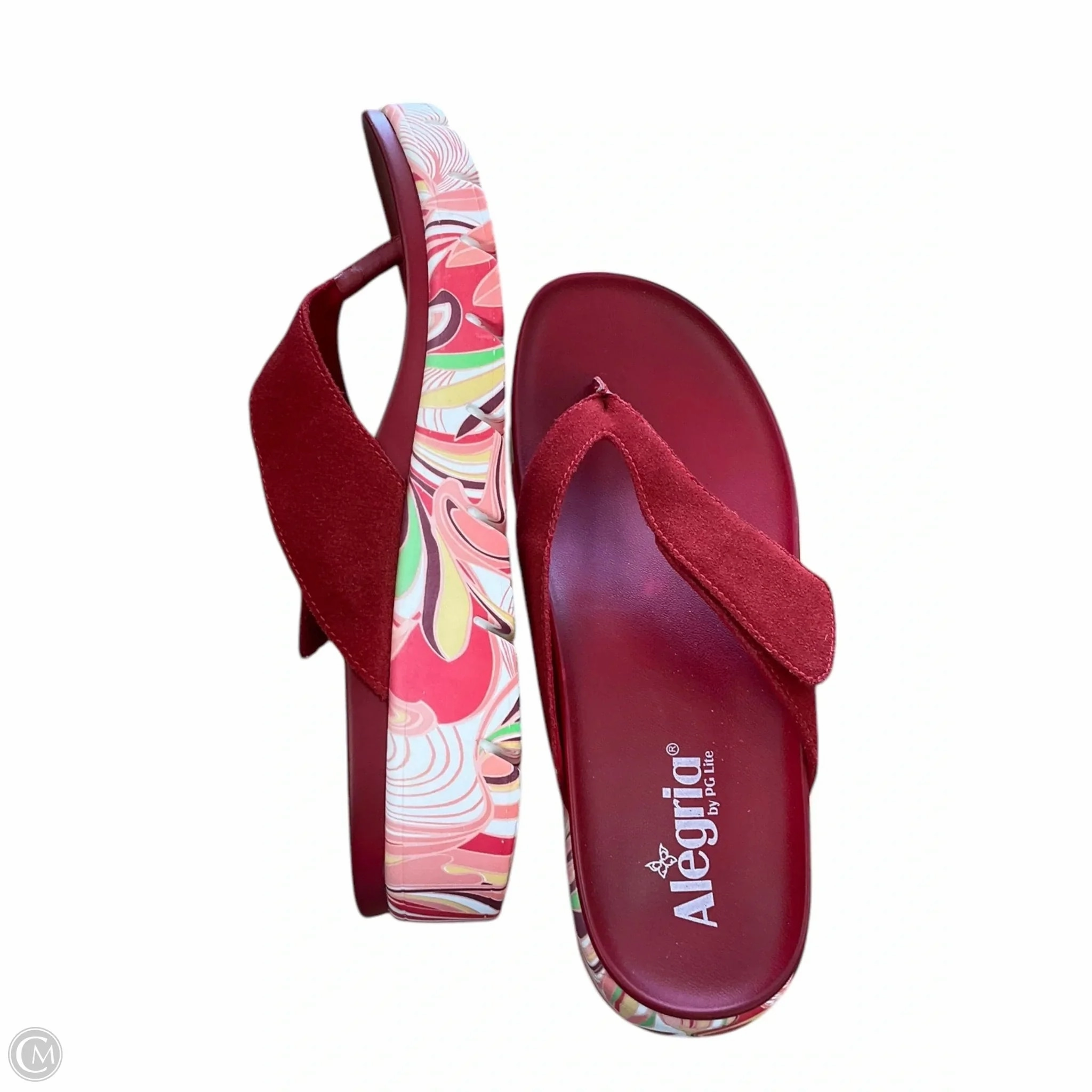 Sandals Flip Flops By Alegria In Red, Size: 9.5