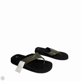 Sandals Flip Flops By Cato In Green, Size: 12
