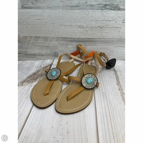 Sandals Flip Flops By Clothes Mentor In Beige, Size: 7.5