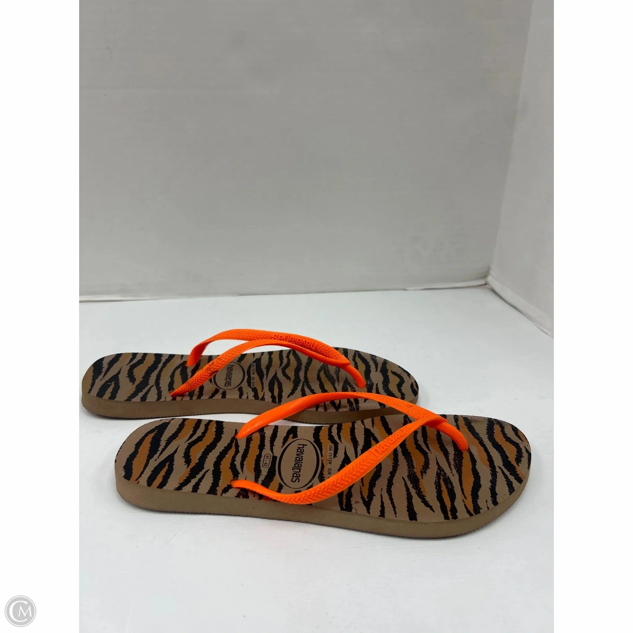 Sandals Flip Flops By Havaianas In Animal Print, Size: 11