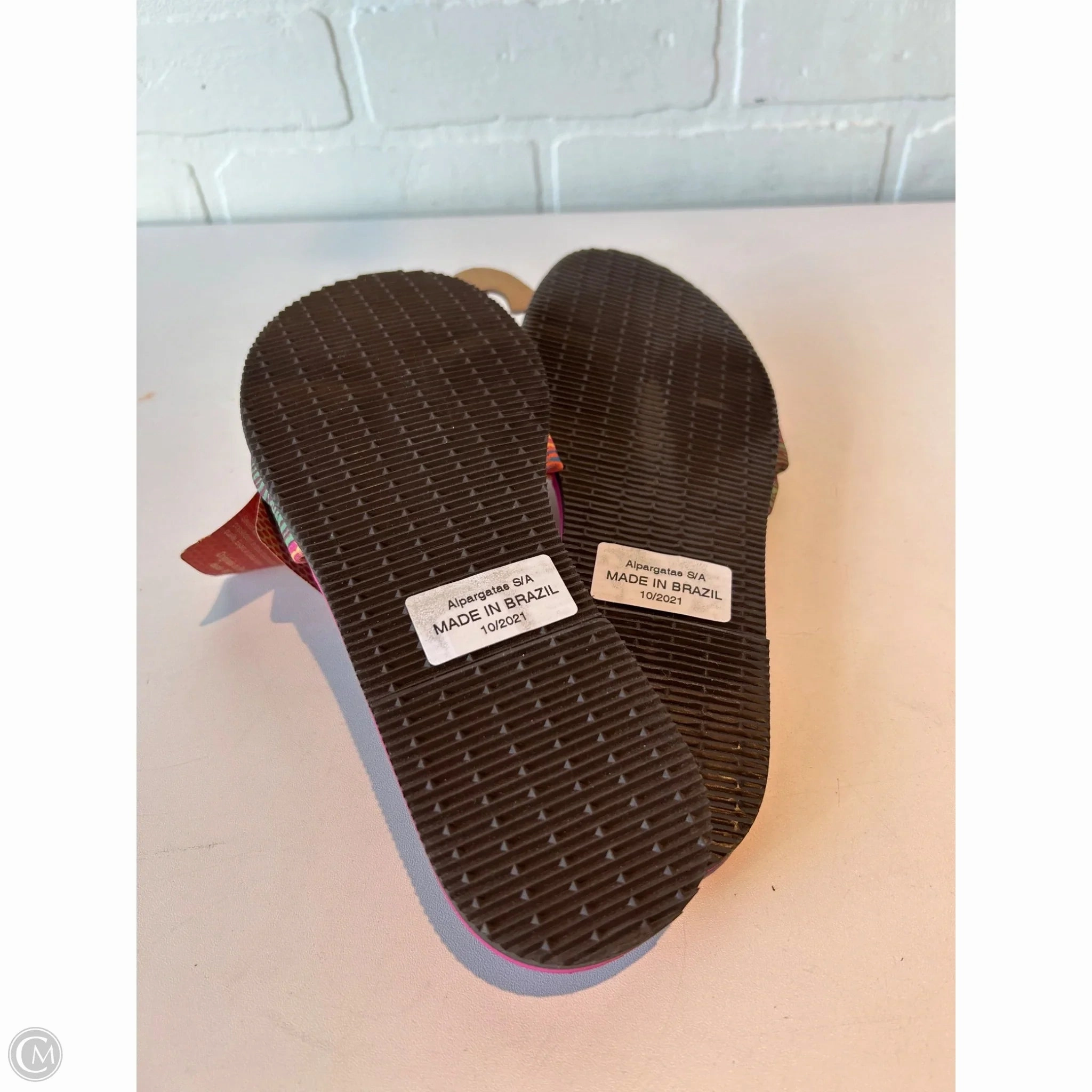 Sandals Flip Flops By Havaianas In Blue & Red, Size: 6