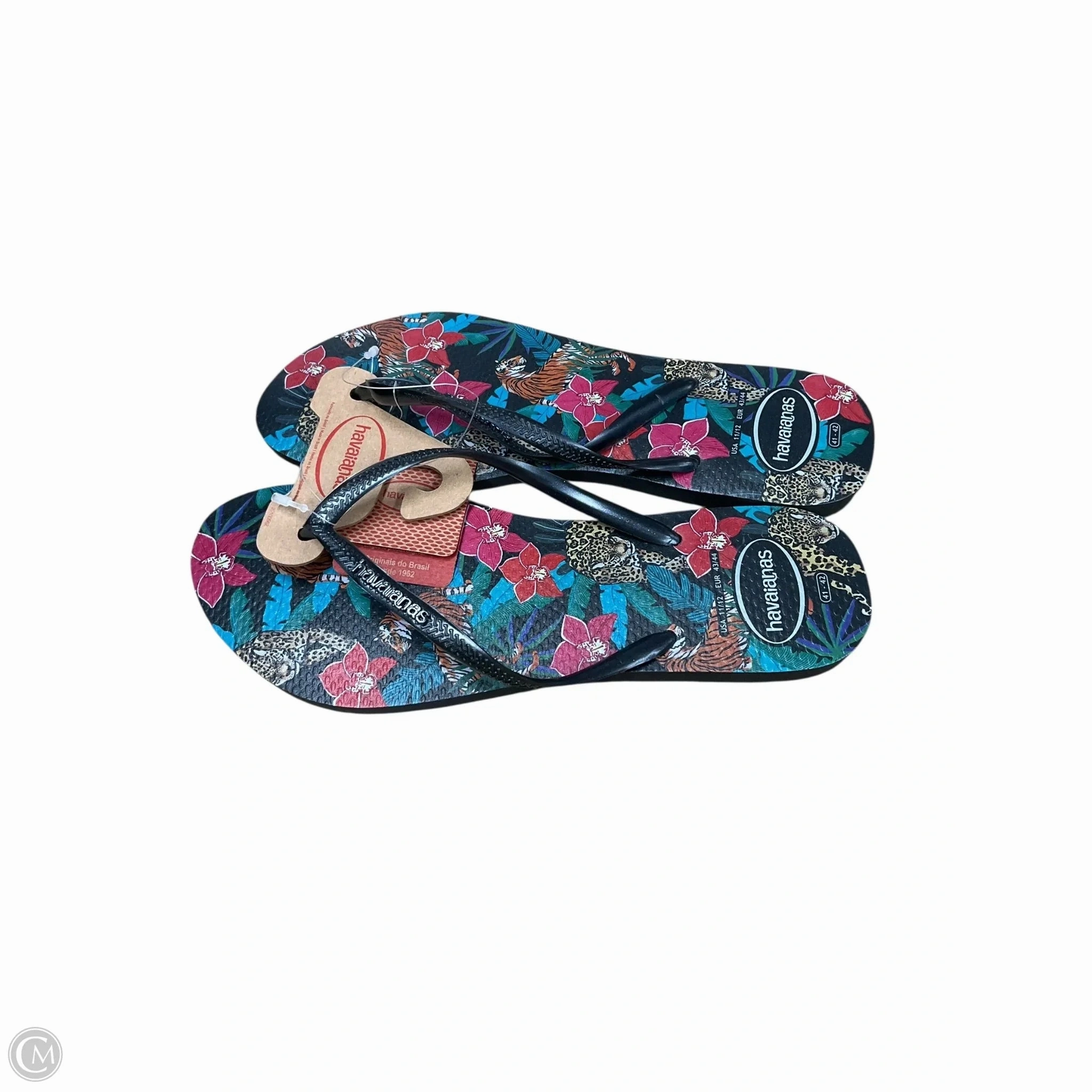 Sandals Flip Flops By Havaianas In Floral Print, Size: 11.5