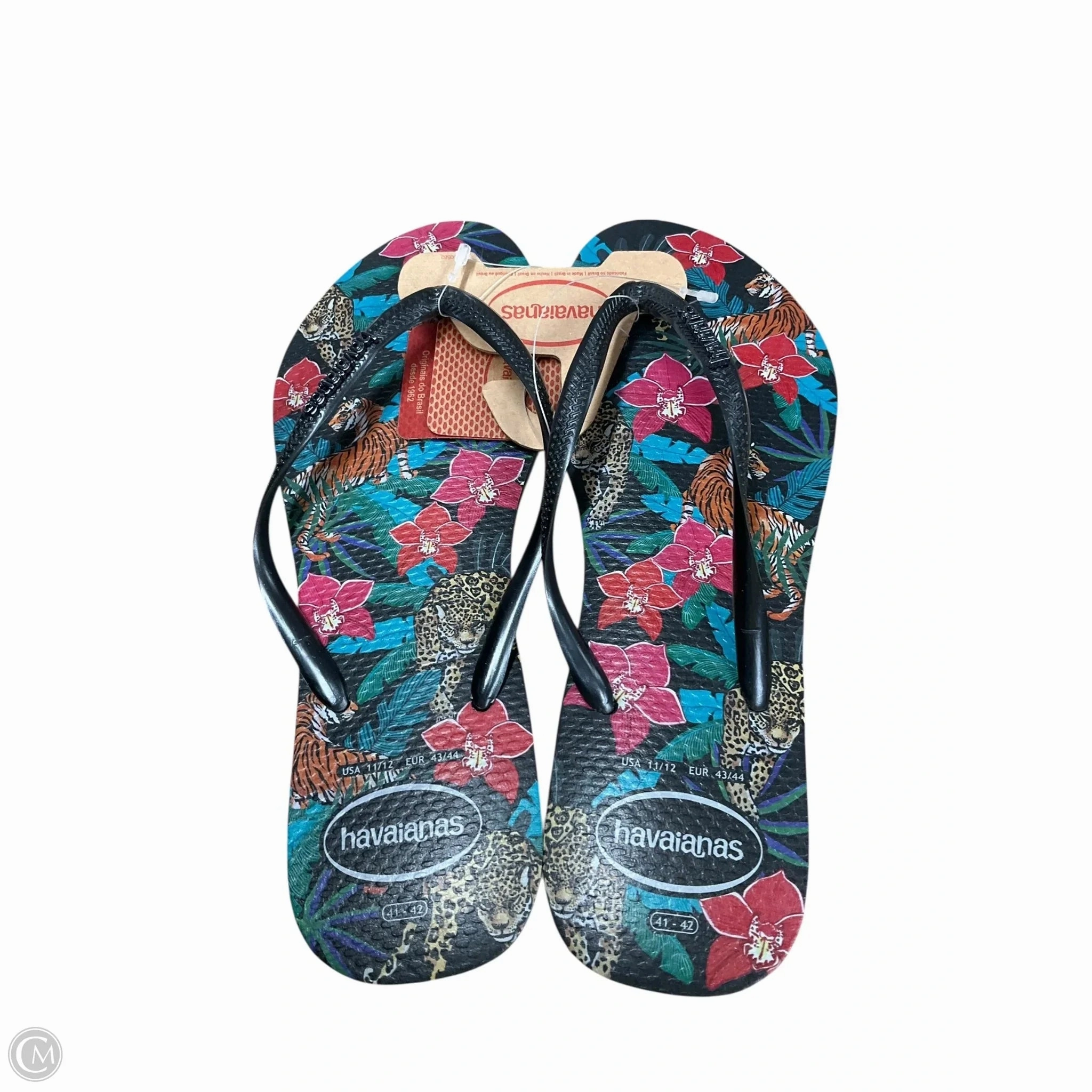 Sandals Flip Flops By Havaianas In Floral Print, Size: 11.5