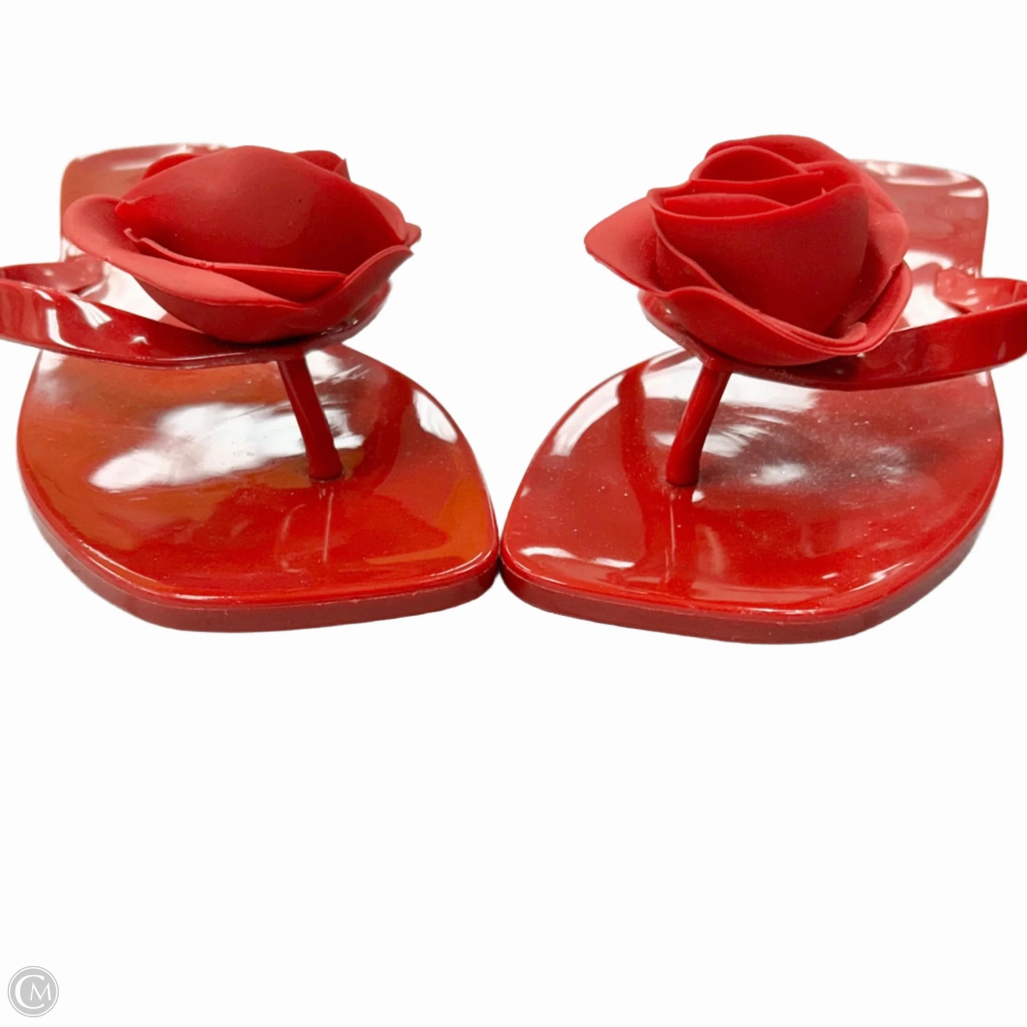 Sandals Flip Flops By Jeffery Campbell In Red, Size: 6
