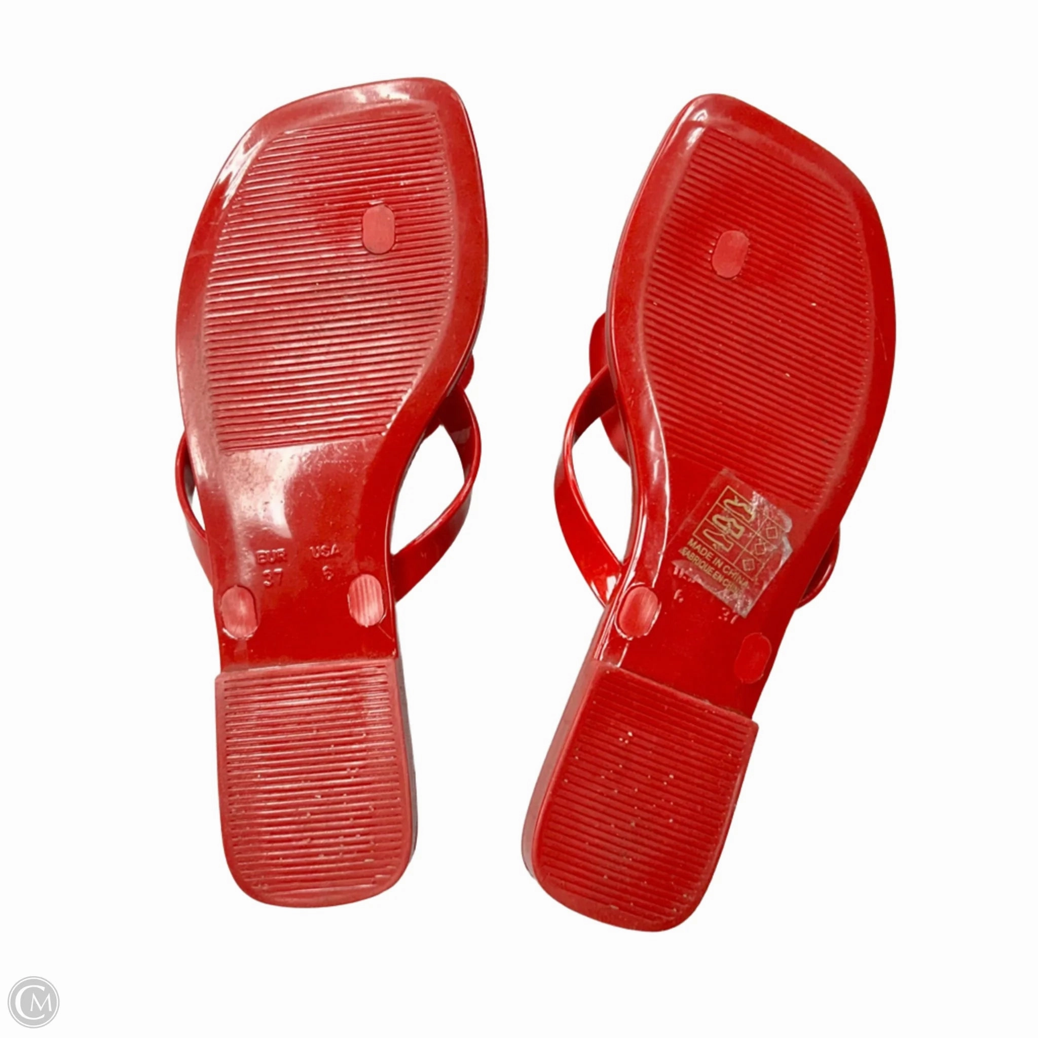 Sandals Flip Flops By Jeffery Campbell In Red, Size: 6