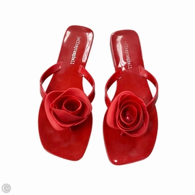 Sandals Flip Flops By Jeffery Campbell In Red, Size: 6
