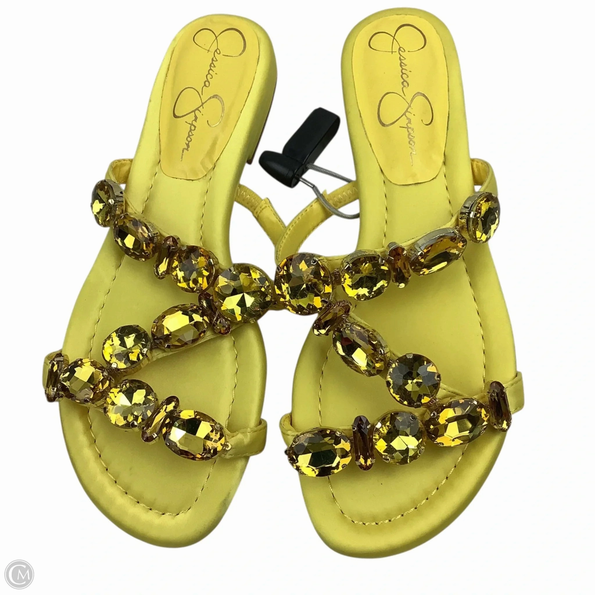 Sandals Flip Flops By Jessica Simpson In Yellow, Size: 7.5