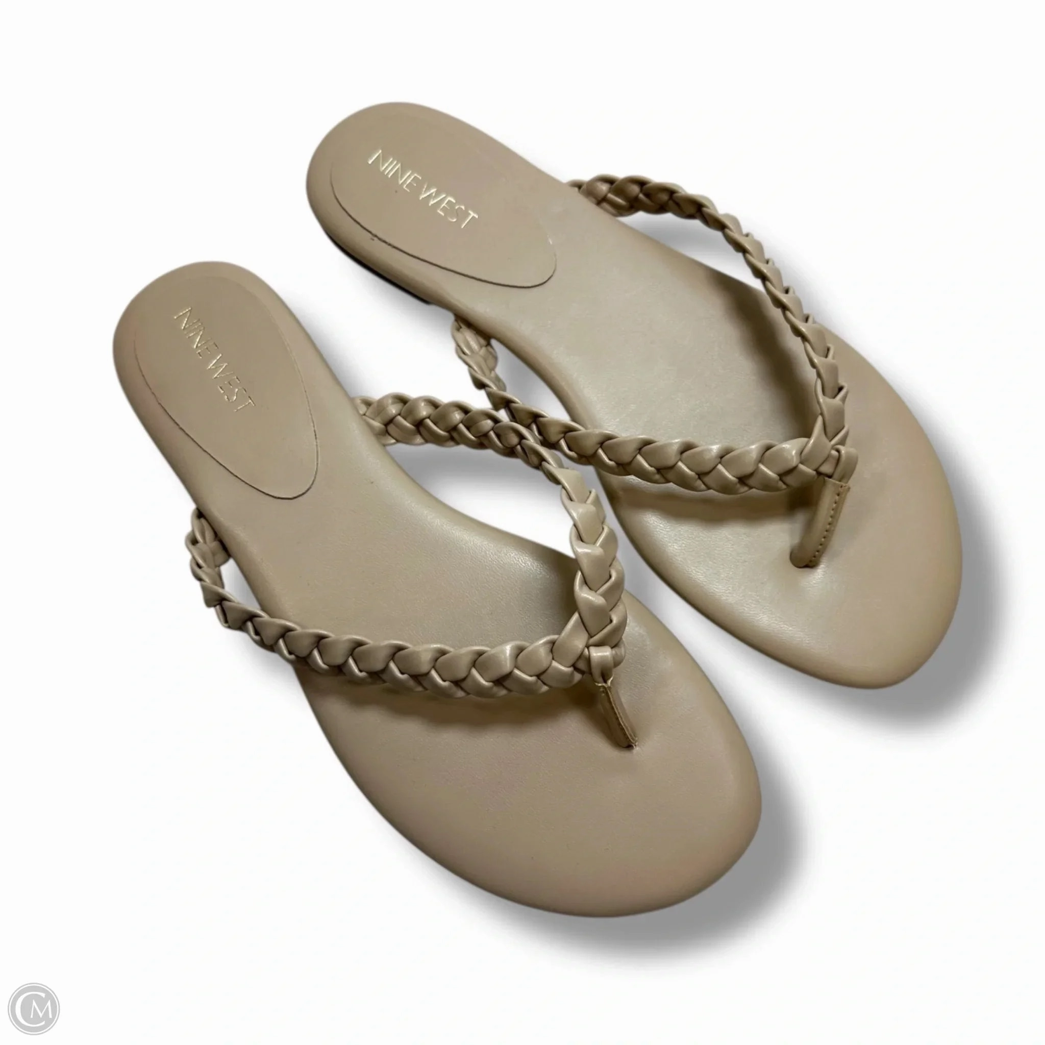 Sandals Flip Flops By Nine West In Beige, Size: 9