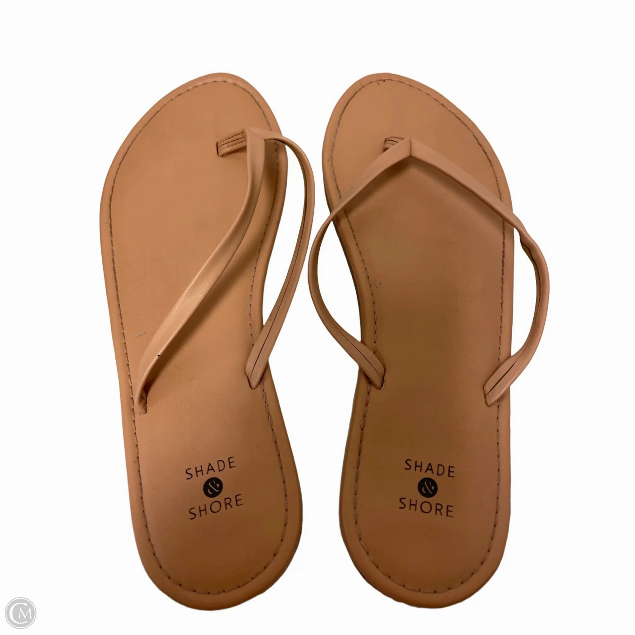 Sandals Flip Flops By Shade & Shore In Brown, Size: 9