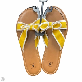Sandals Flip Flops By Sun & Shore In Yellow, Size: 10